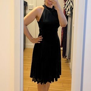 Soprano Halter Black Dress Size M LBD - Silky and Sexy